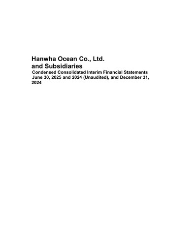 Thumbnail Hanwha Ocean (DSME) Half-year Report 2025