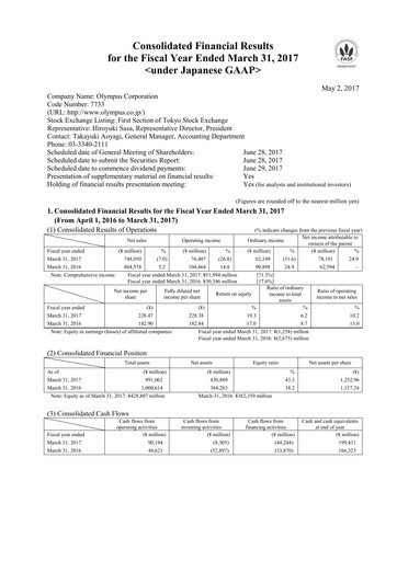 Thumbnail Olympus Financial Statement fy2017