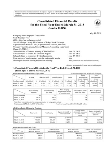 Thumbnail Olympus Financial Statement fy2018