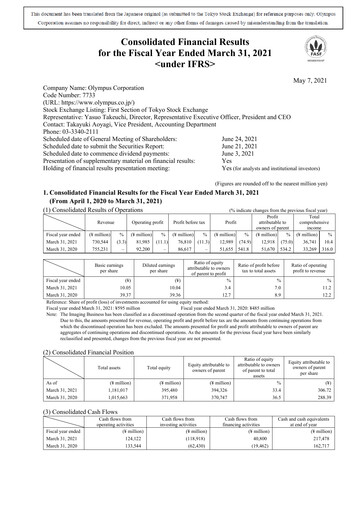 Thumbnail Olympus Financial Statement fy2021