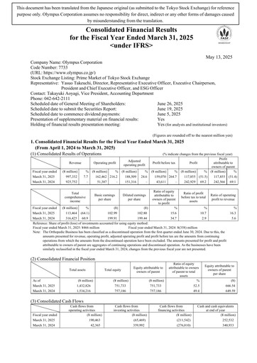 Vorschaubild Olympus Finanzmitteilung fy2025