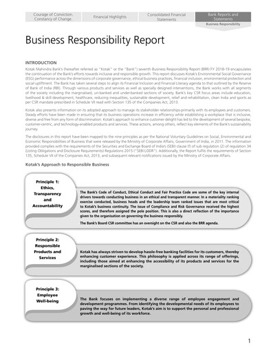 Thumbnail Kotak Mahindra Bank
 ESG Report 2018-2019
