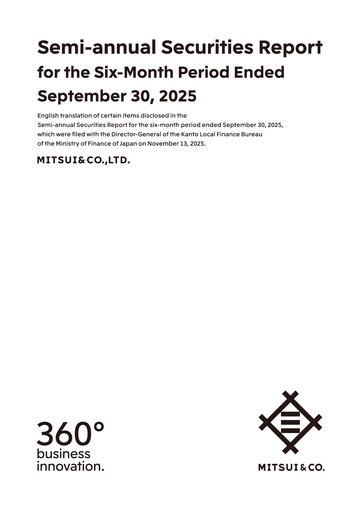 Thumbnail Mitsui Bussan
 Half-year Report 2025-h1