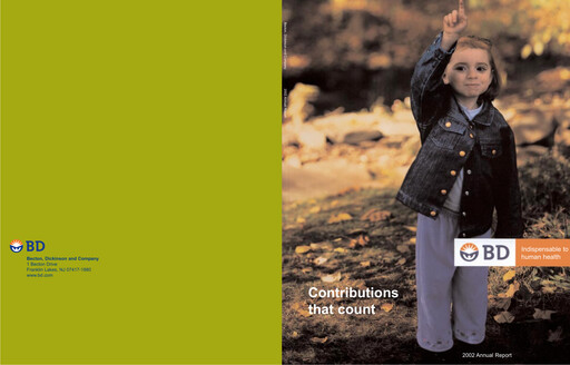 Thumbnail Becton Dickinson Annual Report 2002