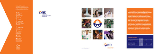Thumbnail Becton Dickinson Annual Report 2010