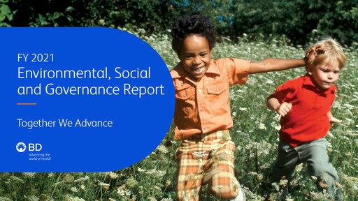 Thumbnail Becton Dickinson Sustainability Report fy2021