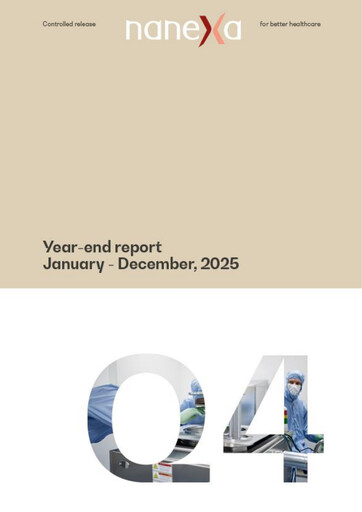 Miniature Nanexa AB Rapport financier 2025