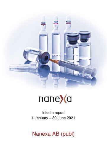 Thumbnail Nanexa AB Half-year Report 2021-h1