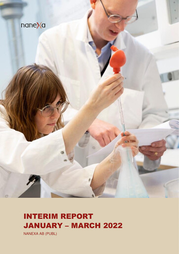 Thumbnail Nanexa AB Quarterly Report 2022-q1