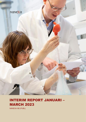 Thumbnail Nanexa AB Quarterly Report 2023-q1