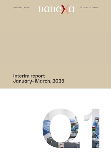 Thumbnail Nanexa AB Quarterly Report 2025-q1