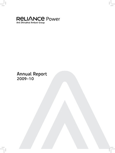 Thumbnail Reliance Power
 Annual Report 2009-2010