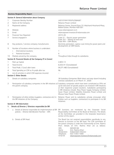Thumbnail Reliance Power
 ESG Report 2019-2020