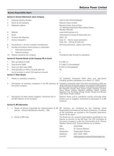 Thumbnail Reliance Power
 ESG Report 2021-2022