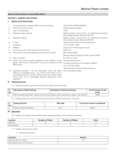 Thumbnail Reliance Power
 ESG Report 2022-2023