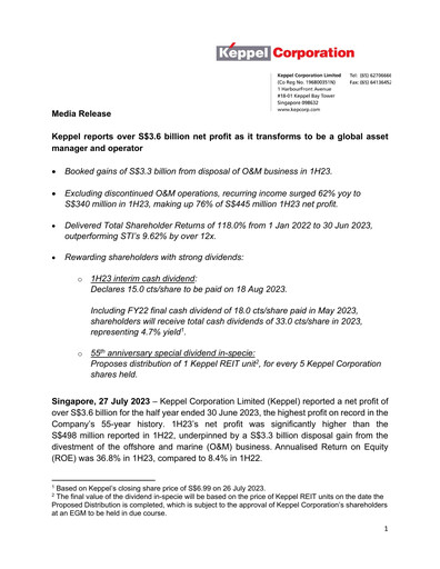 Thumbnail Keppel Half-year Report 2023-h1