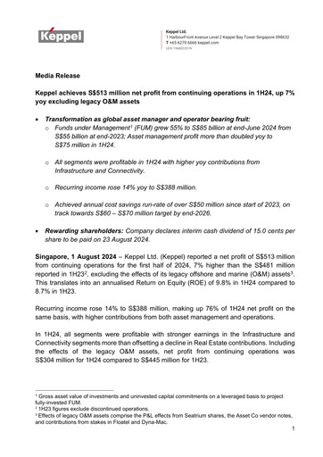 Thumbnail Keppel Half-year Report 2024-h1