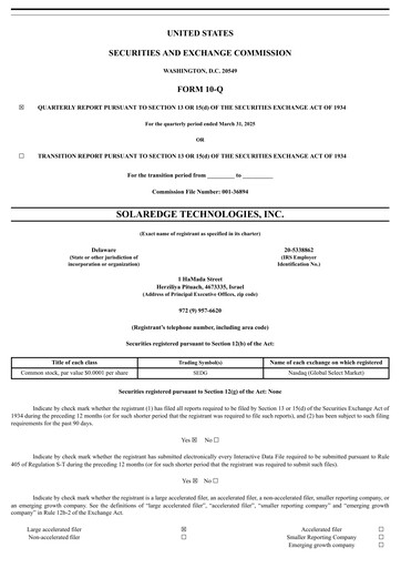 Miniature SolarEdge Rapport trimestriel 2025-q1