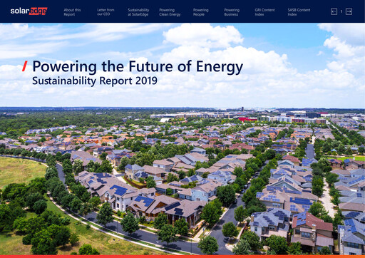 Thumbnail SolarEdge Sustainability Report 2019