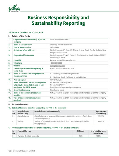Thumbnail Greenply
 ESG Report 2025-2026