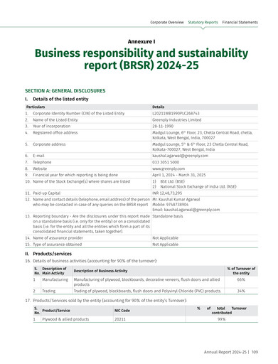 Vorschaubild Greenply
 Nachhaltigkeitsbericht 2024-2025