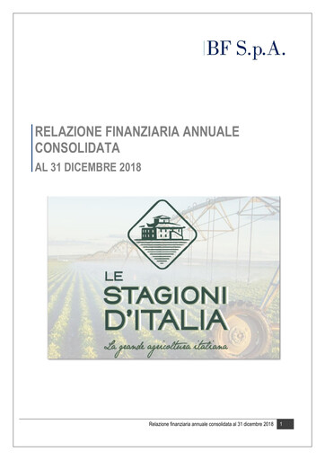 Thumbnail B.F. S.p.A. Financial Statement 2018