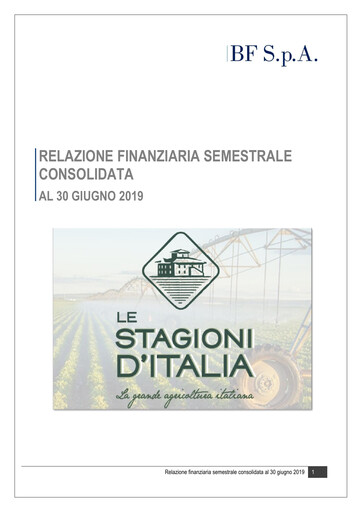 Thumbnail B.F. S.p.A. Half-year Report 2019-h1