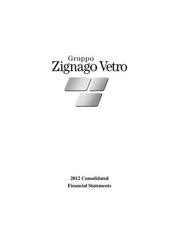Thumbnail Zignago Vetro Financial Report 2012