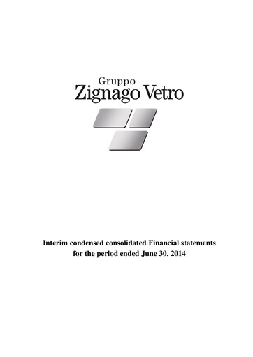 Thumbnail Zignago Vetro Financial Report 2014-h1