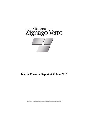 Thumbnail Zignago Vetro Financial Report 2016-h1