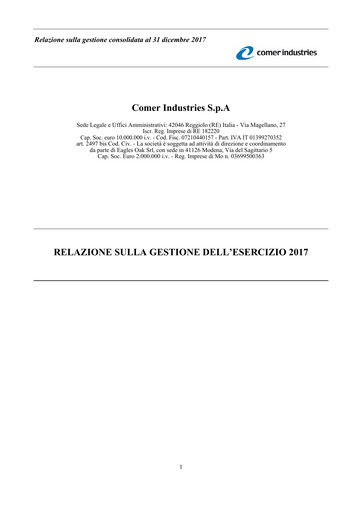 Thumbnail Comer Industries Annual Report 2017