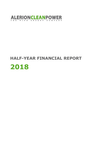 Thumbnail Alerion Clean Power Financial Report 2018-h1