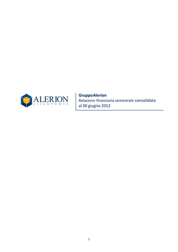 Thumbnail Alerion Clean Power Financial Report 2012-h1