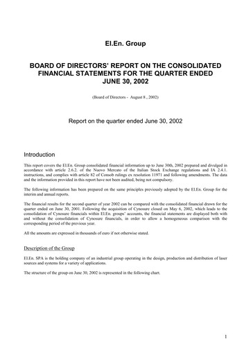 Vorschaubild EL.En. S.p.A. (Elen Group) Quartalsbericht 2002-q2