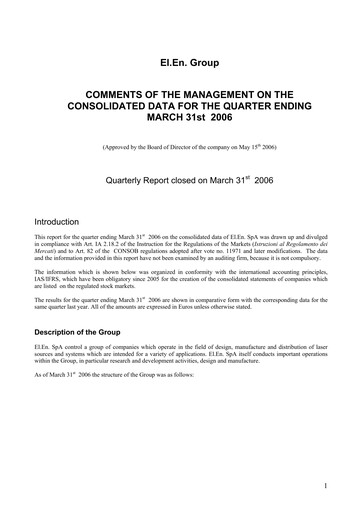 Vorschaubild EL.En. S.p.A. (Elen Group) Quartalsbericht 2006-q1