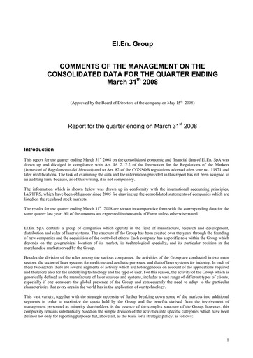 Vorschaubild EL.En. S.p.A. (Elen Group) Quartalsbericht 2008-q1