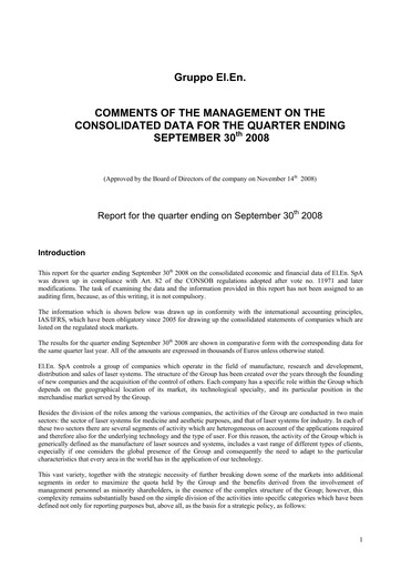 Vorschaubild EL.En. S.p.A. (Elen Group) Quartalsbericht 2008-q3