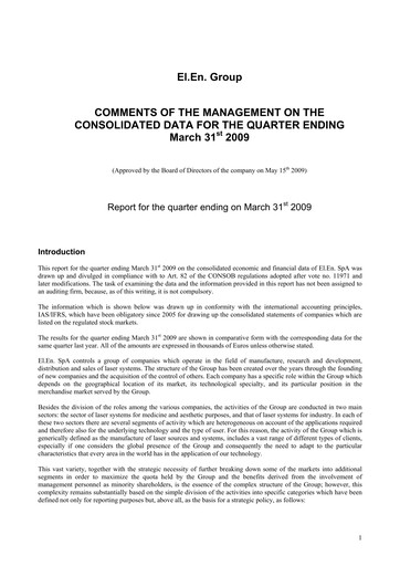 Vorschaubild EL.En. S.p.A. (Elen Group) Quartalsbericht 2009-q1