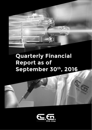 Vorschaubild EL.En. S.p.A. (Elen Group) Quartalsbericht 2016-q3