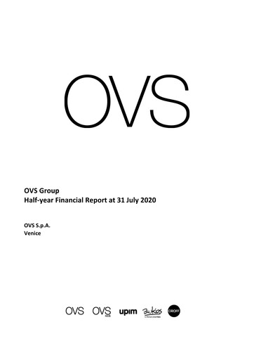 Miniature OVS S.p.A. Rapport semestriel 2020-h1