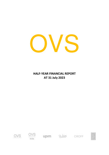 Miniature OVS S.p.A. Rapport semestriel 2023-h1