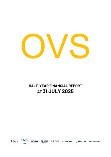Miniature OVS S.p.A. Rapport semestriel 2025-h1