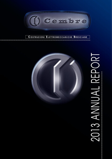 Thumbnail Cembre S.p.A. Financial Report 2013