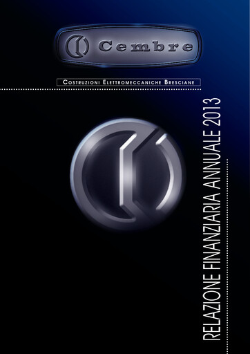 Thumbnail Cembre S.p.A. Financial Report 2013