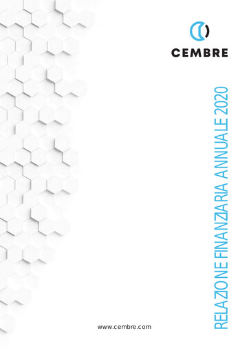 Thumbnail Cembre S.p.A. Financial Report 2020