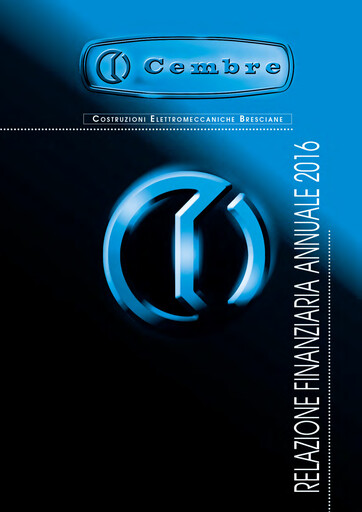 Thumbnail Cembre S.p.A. Financial Statement 2016