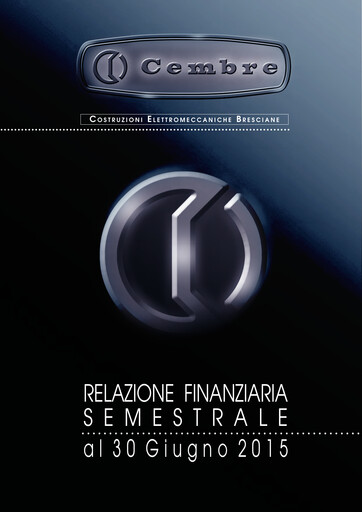 Thumbnail Cembre S.p.A. Half-year Report 2015-h1