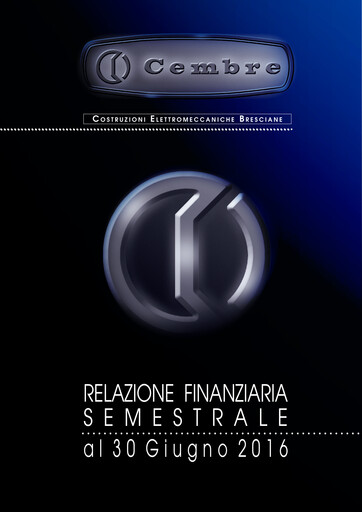 Thumbnail Cembre S.p.A. Half-year Report 2016-h1