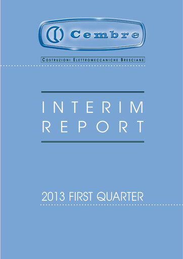 Thumbnail Cembre S.p.A. Quarterly Report 2013-q1