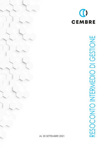 Thumbnail Cembre S.p.A. Quarterly Report 2021-q3